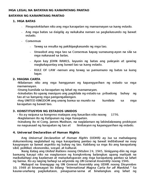 I. Mga Legal na Batayan / Memorandum Sirkular 488 .